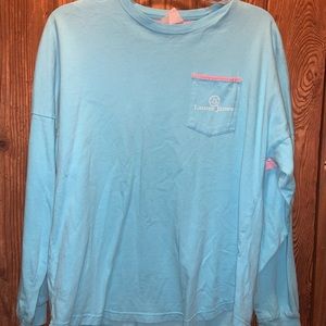 Lauren James Seersucker Long Sleeve T-Shirt